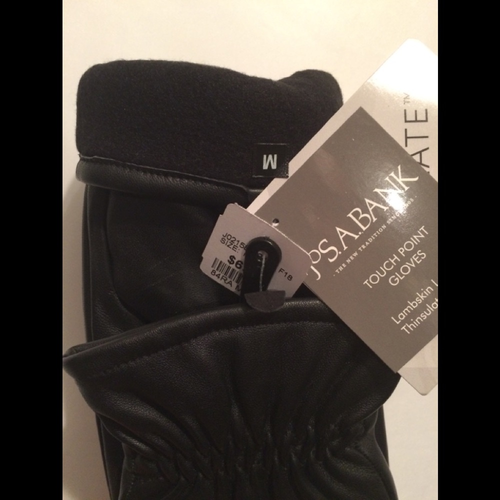 🧤Jos A Bank Black Sheepskin Gloves - Picture 2 of 4